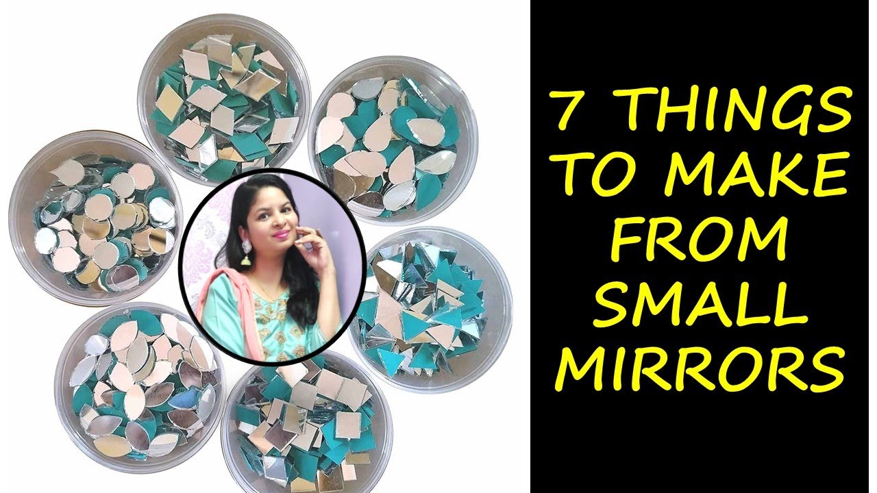 7 Things to make from small mirrors  Mirror craft ideas for beginners  @learningprocessdiy 