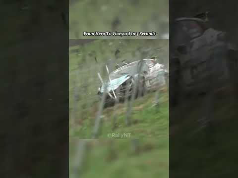 Rally Driver Pushes Limits on a Rainy Corner!