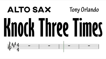 Knock Three Times Alto Sax Sheet Music Backing Track Play Along Partitura