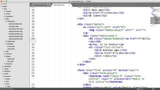 Social Network with PHP  Showing statuses on the timeline 26 37