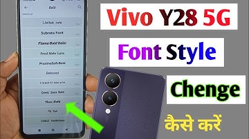 how to change font style vivo y28 5g / vivo y28 me font style change kaise kare