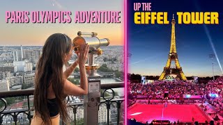 Come Up the Eiffel Tower With Me | Sunset Views, Paris Coffee &amp; Olympic Volleyball