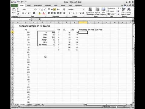 How to Make a Frequency Table and Histogram with Excel