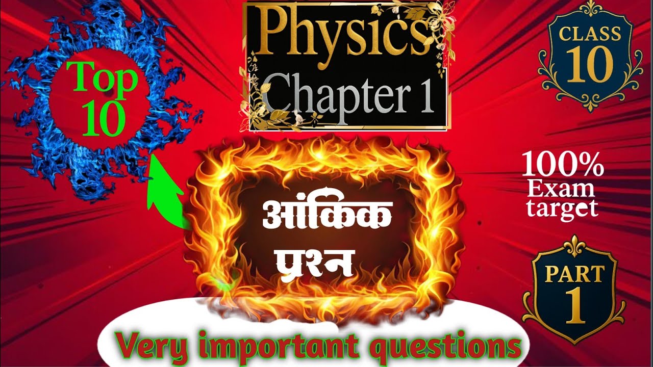  प्रकाश-परावर्तन एवं अपवर्तन || आंकिक प्रश्न , part 1 || Class 10 physics Chapter 1