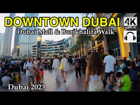 [4K] Dubai 🇦🇪 Burj Khalifa, Downtown Dubai Walking Tour | Best Tourist attraction Place in Dubai