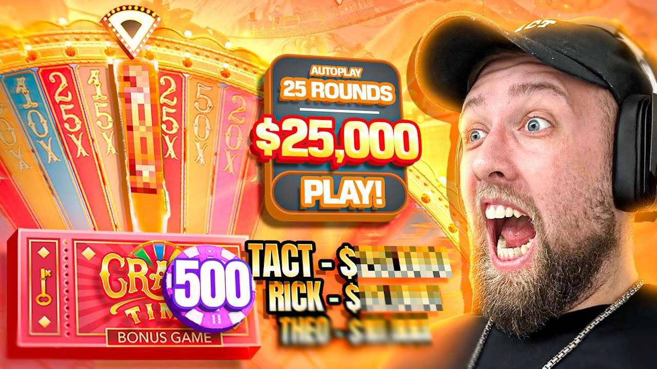 I TOOK $25,000 TO CRAZY TIME FOR 25 ROUNDS OF AUTO-PLAY!