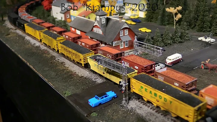 Mini Tour of My 4X6 N Scale Layout with "Orbiting" Trains