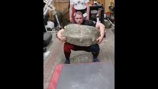 Mateusz Kieliszkowski 217kg natural stone to shoulder