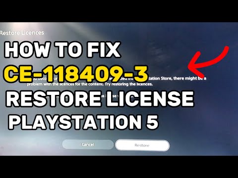 How To Fix PS5 Error CE-118409-3 Restore License PlayStation 5
