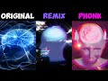 Galaxy Brain Original Vs Remix Vs Phonk 