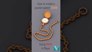 How to model a pocket watch chain using MASH in maya screenshot 2