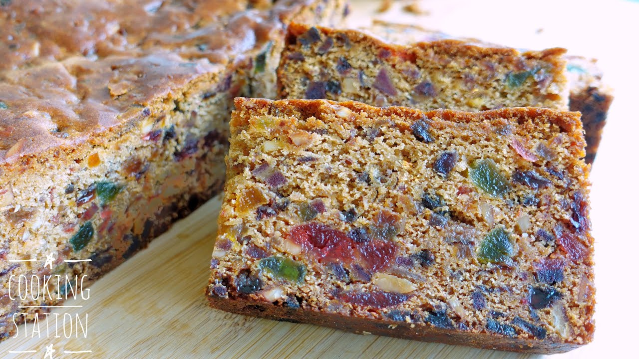 Вкусный рождественский фруктовый торт Легкий рецепт