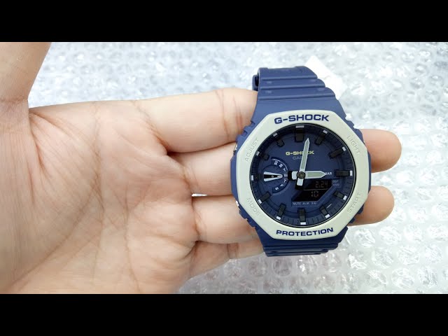 Casio G-Shock GA-2110ET-2A Oak Blue SPEC - YouTube