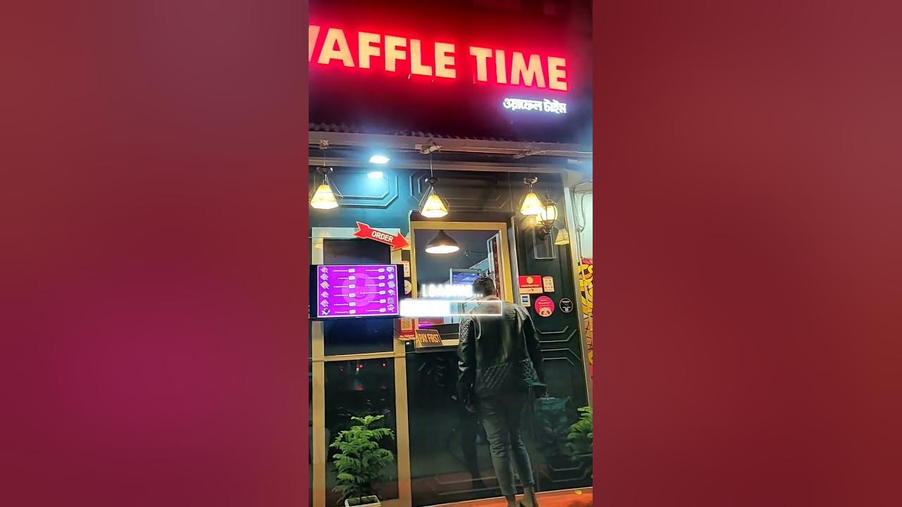 Waffle time in uttara 😍😋💕 waffle food wafflelover YouTube