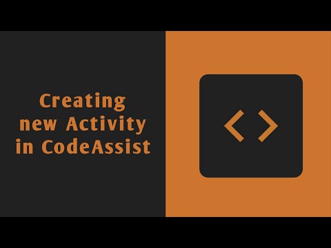 How to create new activity in CodeAssist || انشاء اكتفتي (واجهة) جديدة في كود اسيست