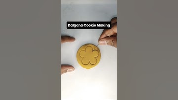 Squid Game Cookie🟡Air dry Clay Dalgona Cookie #shorts #squidgame #dalgona