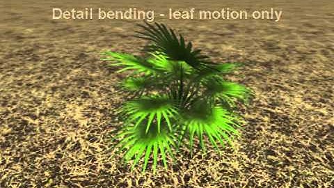 Vegetation bending animation