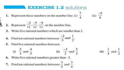 Ex 1.2 Q-1 Rational Numbers | Class 8 Maths