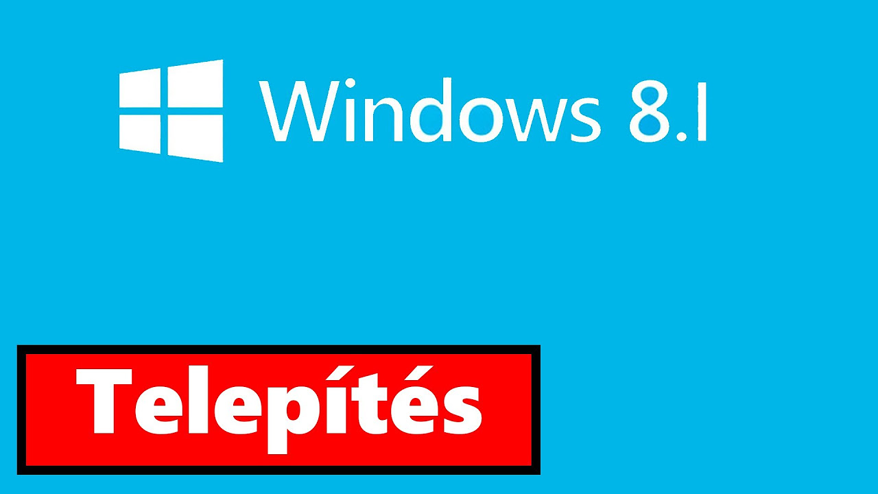 Windows 8.1 telepítése [HUN] (Ahogy én csinálom! :)) - youtube