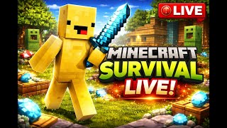 MINECRAFT SURVIVAL  LIVE  #3 | ROAD TO 120K