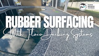 Pool Deck Rubber Surfacing Transformation with FLOCO. SWFL's Rubber Surfacing Experts!