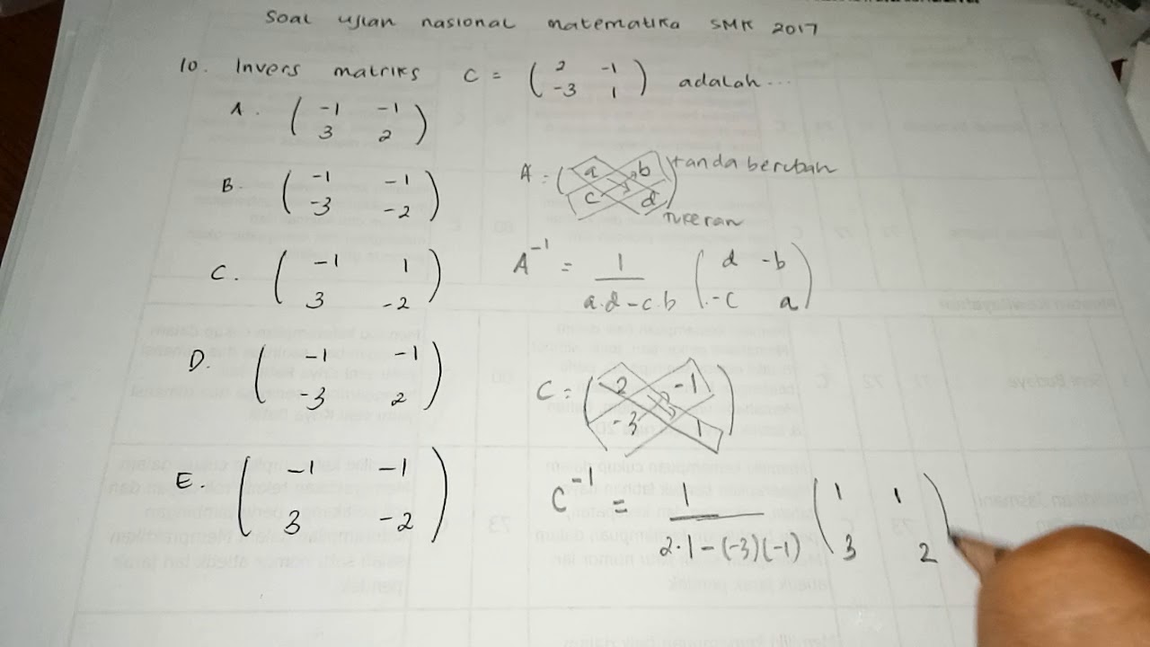 Soal Matematika Tentang Matriks Kelas 11