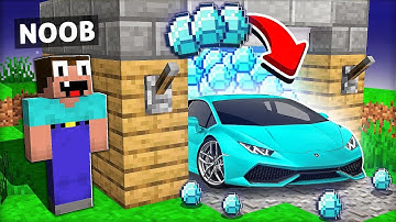 Minecraft NOOB vs PRO: NOOB FOUND SECRET DIAMOND GARAGE! WHAT IS INSIDE? 100% trolling
