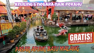 PASAR APUNG BATU MALANG !! NAIK PERAHU KELILING 6 NEGARA