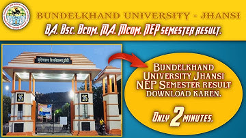 How to download BU Jhansi result? NEP semester result BA. Bsc. Bcom. MA. Mcom. Download now.#nep2020