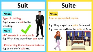 SUIT vs SUITE 🤔 What's the difference | Learn with examples & quiz!