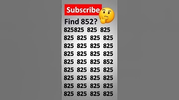 #find the odd number👀🧠👉️852 #facts #quiz #maths#puzzle #shorts #video #viral #