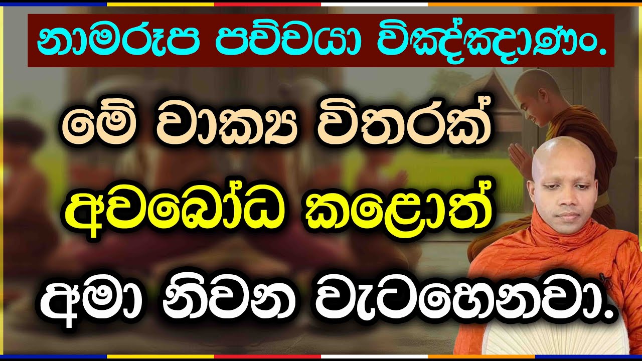 මේ වාක්‍ය විතරක් අවබෝධ කළොත් අමා නිවන වැටහෙනවා.2825 Ven Hasalaka Seelawimala Thero