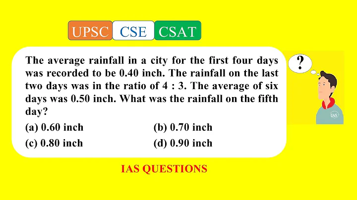 Civil Services 2017_Qn A68, The average rainfall in a city for the first four days - DayDayNews