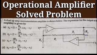 Operational Amplifier (op amp) Solved Problem for GATE 2021