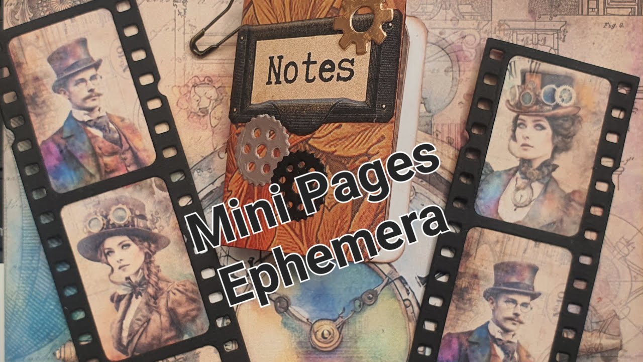 Steampunk Mini Pages Ephemera, No Waste Wednesday