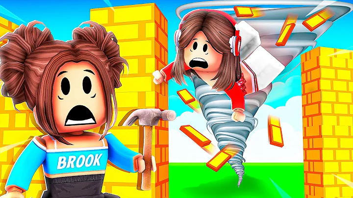Build To Survive NATURAL DISASTERS With My Sister In Roblox!!