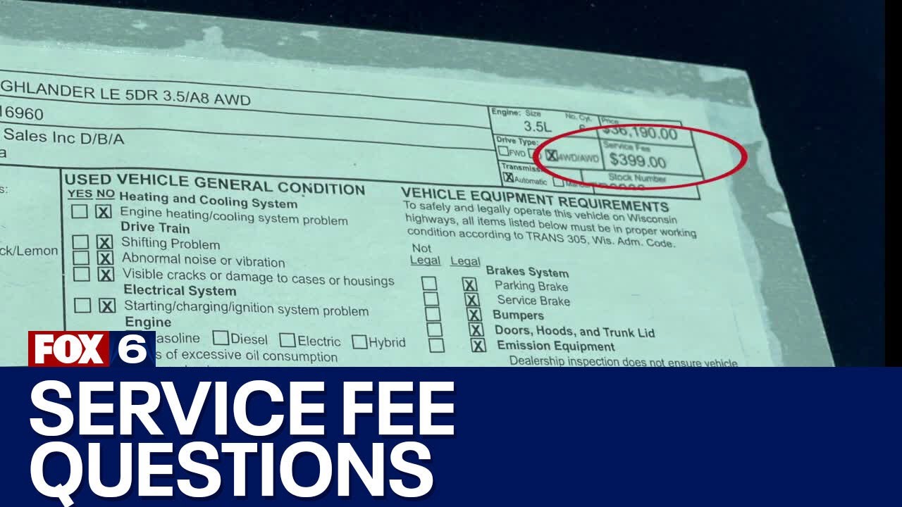 Wisconsin car dealer service fees vary by hundreds | FOX6 News Milwaukee
