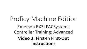 Video 3 - First In First Out Instructions