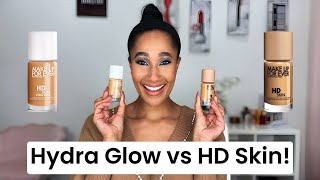 NEW Make Up For Ever HD Hydra Glow vs HD Skin Foundation Comparison! | Shade 3Y46