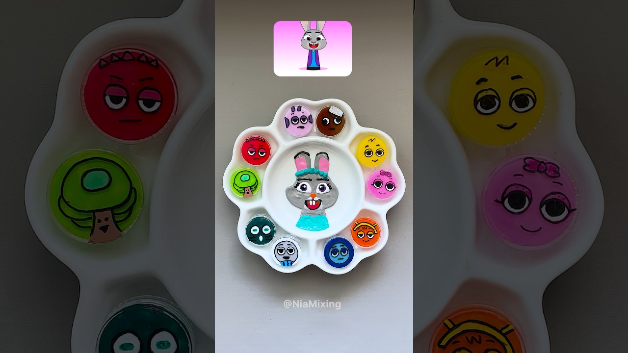 zootopia Sprunki color mixing 🎵 Guess the Final color! 