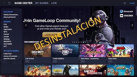 Desinstala programas o juegos de Game Loop