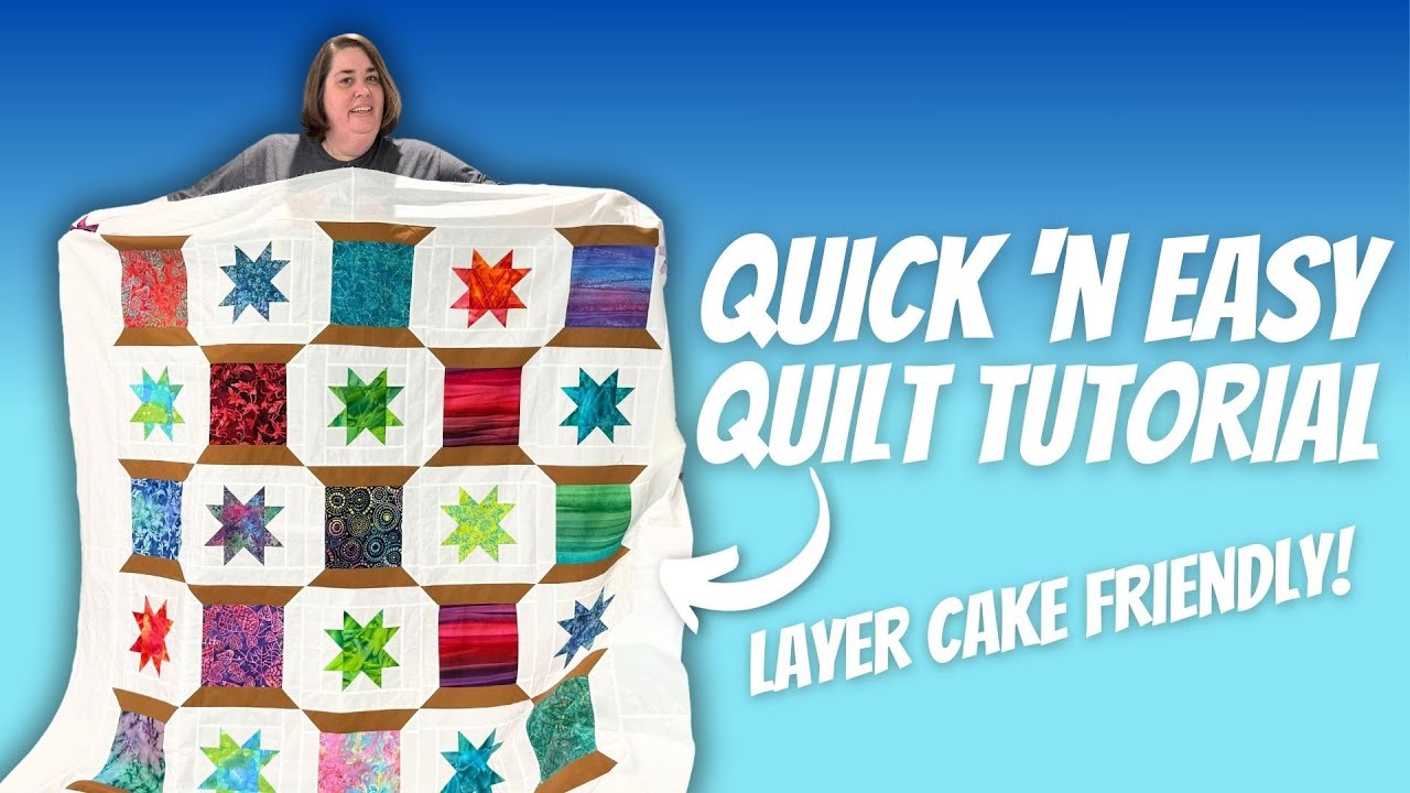 Make a HUGE Quilt with Just ONE Layer Cake (...and some other fabric ...