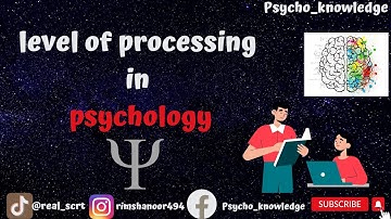 Level of Processing in Psychology? Craik and Lockhart processing model in Urdu & hindi #psychology