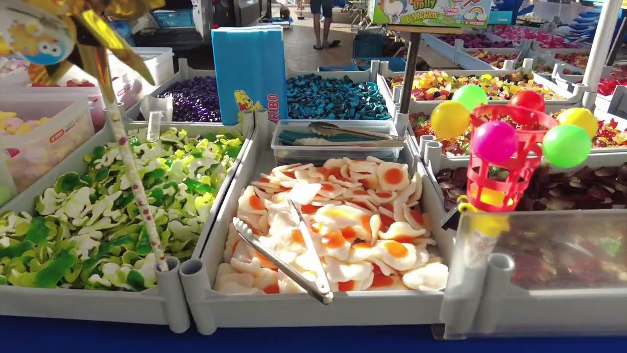 Summer Night Market in Ostend Beach 7-2025 / West Flanders, Belgium / 