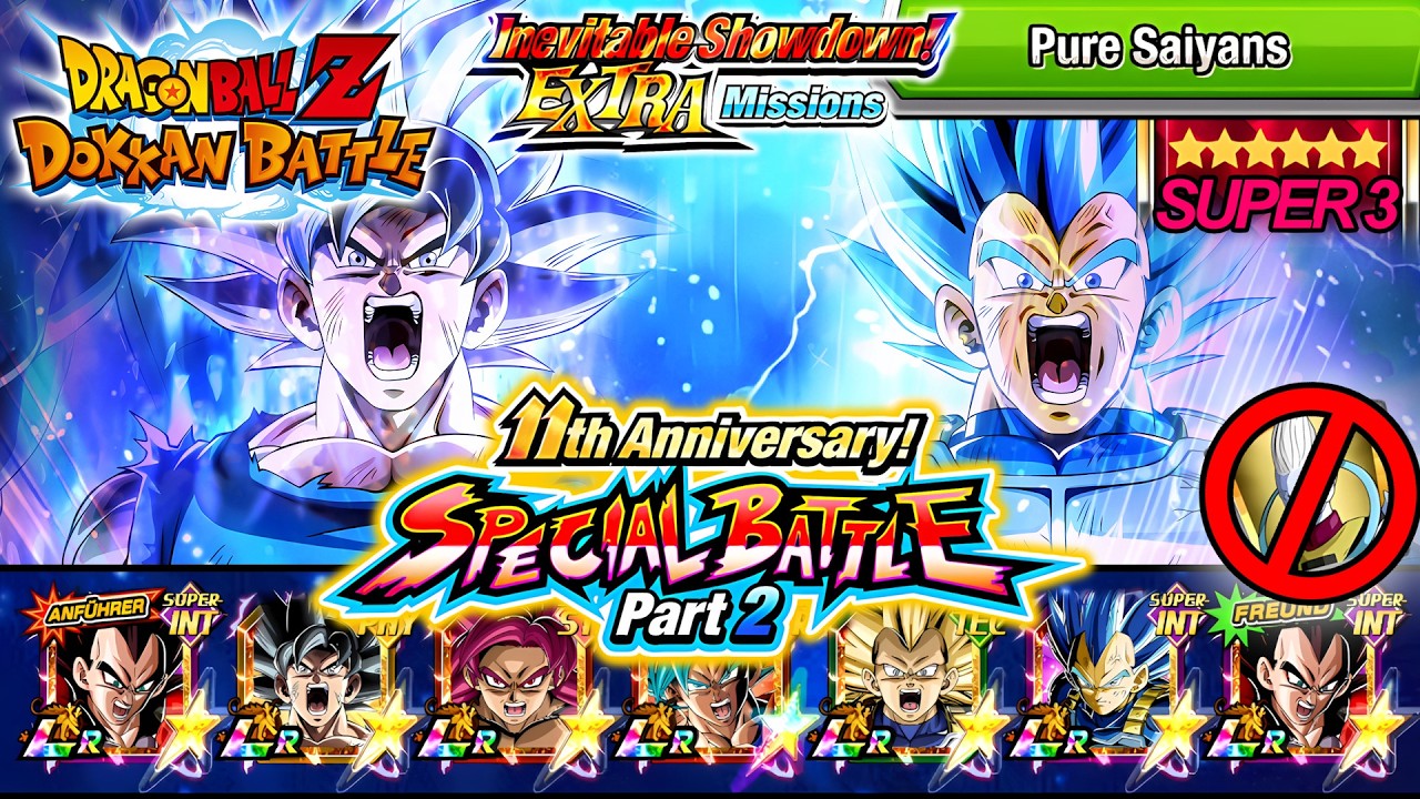 Level 2: SUPER3 (EX Mission) - 11th Anniversary! Special Battle 2 • DBZ: Dokkan Battle (4K 60FPS)