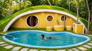 Building Hidden Hobbit House With a Beautiful Jungle Pool