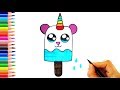 Panda Dondurma Nasıl Çizilir? - How To Draw Panda Ice Cream