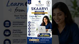 Skaarvi Digital Academy Govt Registered platform #freelancing #workfromanywhere#affiliatemarketing