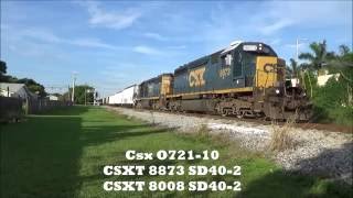 Csx O721-10 with a SD40-2 and a horn show