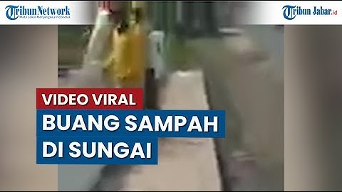 VIDEO VIRAL, Dua Orang Diduga Petugas Kebersihan Buang Sampah ke Sungai di Majalengka